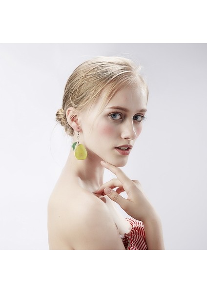 Mango Moda Küpe Takı Turuncu Karpuz Muz Dört Mevsim Meyve Akrilik Yüksek Top Hediye Meyve Kız Küpeleri (Yurt Dışından) modelleri