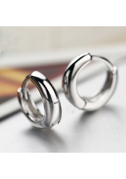 Gümüş Tarzı 925 Ayar Gümüş Charm Parlak Küçük Halka Küpe (Yurt Dışından) indirimleri