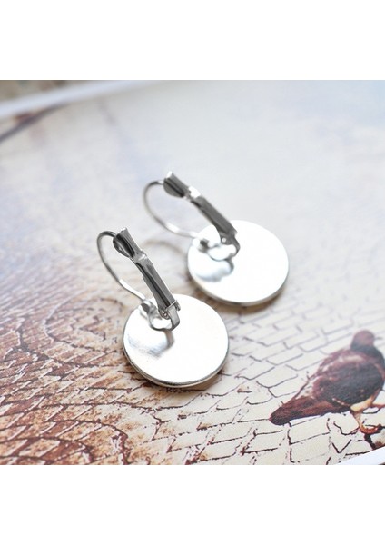 Gümüş Tarzı H Takı Galaksi Gezegen Nebula Kanca Küpe Cam Kupür Dolunay Küpe Kadın Parti Moda Aksesuarları (Yurt Dışından) modelleri