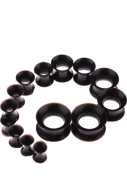 Açık Mavi Stil 50 Parça Kulak Genişletme Kiti Akrilik Taperler ve Plakalar + Silikon Tüneller - Kulak Meşe Seti Vücut Piercing Takıları Siyah Takı Torbası ile (Yurt Dışından) indirimleri