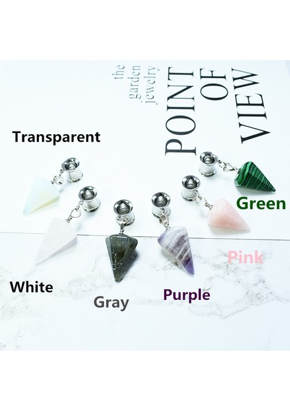 Gri Tarzı 6 mm 1 Çift Opsiyonel Doğal Yeşim Konik Asma Saddle Fleş Tünel Kulak Takıları Kulak Tüneli Genişletici Vücut Piercing Takıları (Yurt Dışından) modelleri