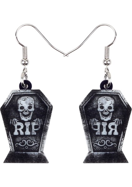 Kırmızı Stil Kadın Kızlar Çocuklar Için Akrilik Cadılar Bayramı Tabut Küpe Bırak Küpe Benzersiz Yenilik Punk Takı Hediye (Yurt Dışından) fiyatları