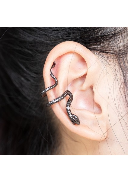 Gül Altın 1 Adet 1 Adet Pirinç Yılan Küpe Tokaları Delme Olmadan Punk Non Delinmiş Klips Küpeler Kadınlar Erkekler Siyah Sahte Delme Takılar Için Kulak Kapakları (Yurt Dışından) fırsatları