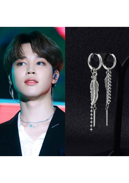 H02 ( Kulak Deliği) Yeni Kpop Bts Küpe Jimin Küpe Küpe Uzun Püskül Küpe Kulak Deliği Kulak Klips Moda Takı Kadın Erkek 3 Stiller (Yurt Dışından)