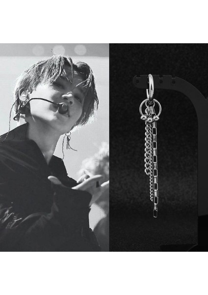 H02 ( Kulak Deliği) Yeni Kpop Bts Küpe Jimin Küpe Küpe Uzun Püskül Küpe Kulak Deliği Kulak Klips Moda Takı Kadın Erkek 3 Stiller (Yurt Dışından)