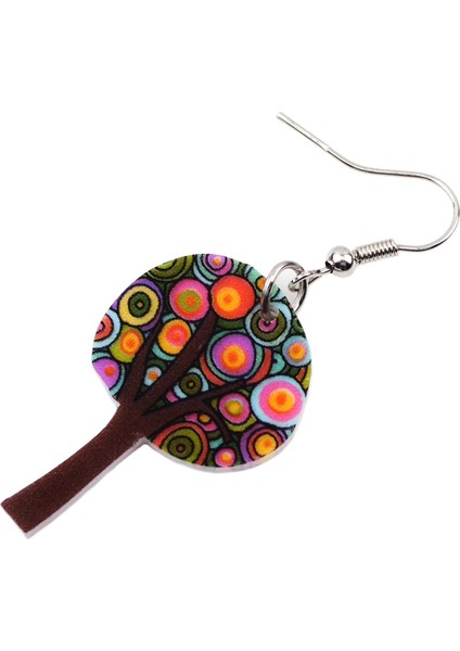 Kadın Kızlar Çocuklar Için Akrilik Renkli Ağaç Küpe Damla Sallantılı Komik Sevimli Bitki Stil Moda Takı Hediye Şans Göz Alıcı (Yurt Dışından) indirimleri