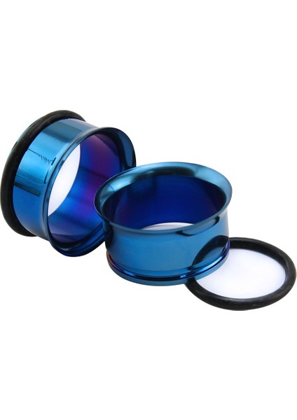 Gümüş Tarzı 16 mm 3 Çift Paslanmaz Çelik Tek Flare Kulak Tünelleri Fişler ile Silikon O-Yüzük Kulak Stretcher Genişletici (Yurt Dışından) fırsatları