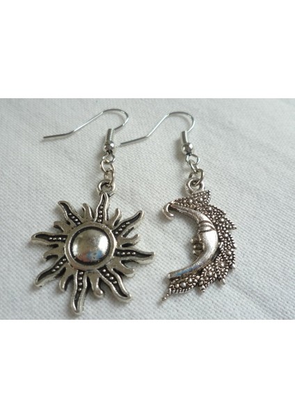 5 Çift Takı Uyumsuz Güneş ve Ay Küpe, Göksel Küpeler, Ay Evreleri Küpe (Yurt Dışından) fiyatları