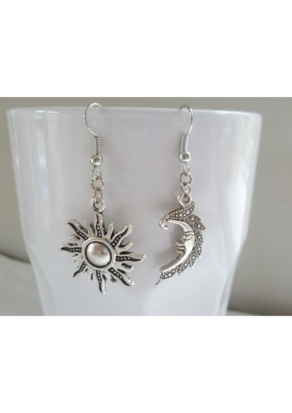 5 Çift Takı Uyumsuz Güneş ve Ay Küpe, Göksel Küpeler, Ay Evreleri Küpe (Yurt Dışından) fırsatları