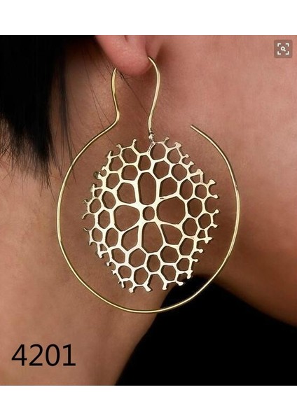 4201 Altın Yeni Moda Komik Halka Küpe Büyük Dolanıklı Küpe Kadınlar Için Basit Salyangoz Küpe Kızlar Için Küpe Takı (Yurt Dışından)