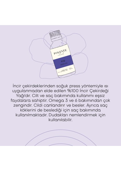 İncir Çekirdeği Yağı - Soğuk Sıkım (30 ml)