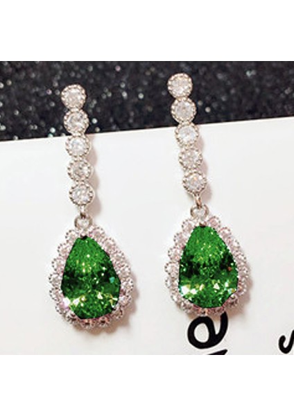 Yeşil Stil No.10 Boyutu 1 Çift Doğal Taşlı Zümrüt Parti Moda Küpe Taş Doğum Taşı Gelin Düğün Nişan Küpe Taç Küpe Kulak 20 Tasarım Seçebilirsiniz (Yurt Dışından) fırsatları