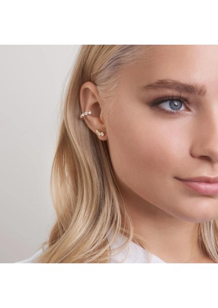 Gümüş Tarzı 3 Sıra Kadınlar Için 18K Kristal Zirkon Çok Katmanlı Kulak Klipsi Küpe - Delme Yok (Yurt Dışından) modelleri
