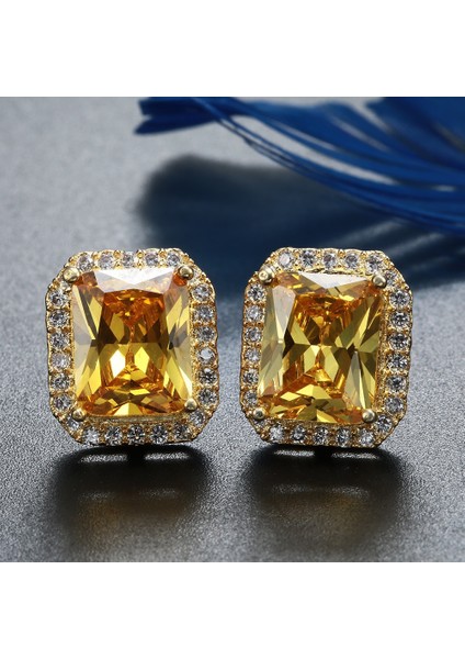 No.5 Boyutu Kadın Yeni Moda Yuvarlak Kesim Beyaz Topaz Hollow Prens Gümüş Küpe Karşılık Gelen Resim Için Seçim Stili (Yurt Dışından) fırsatları