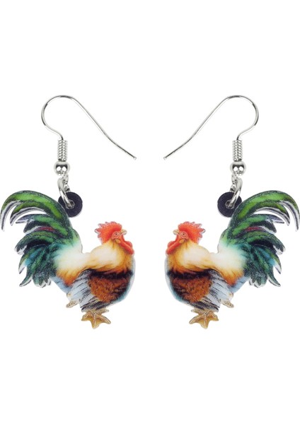 Yeşil Stil Kadın Kızlar Gençler Çocuklar Hediye Için Akrilik Çiçekli Horoz Tavuk Küpe Tavuk Düşen Damla Yeni Tarz Çiftlik Hayvan Takı (Yurt Dışından)