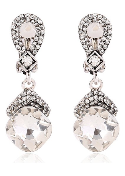 Kadınlar Için Yeni Tasarım Lüks Kübik Zirkonya Klipsli Küpe, Zirkon Moda Klips Küpeler Deliksiz Kulak Klipsi (Yurt Dışından) fiyatları