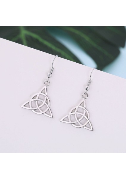 No.3 Boyutu Kadın Takı Büyülü Wiccan Viking Kelt Düğümleri Sallanan Küpe Paslanmaz Çelik Küpe Yılbaşı Hediyesi (Yurt Dışından) fırsatları