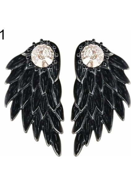 Altın Tarzı Moda Aksesuarları Melek Kristal Işlemeli Küpe (Yurt Dışından) modelleri