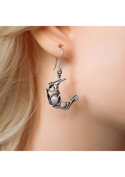 Gümüş Tarzı Bohemia Güneş ve Ay Küpe Gümüş Kristal Damlalı Küpeler Kadın Kadın Boho Moda Takı Hediye (Yurt Dışından) indirimleri