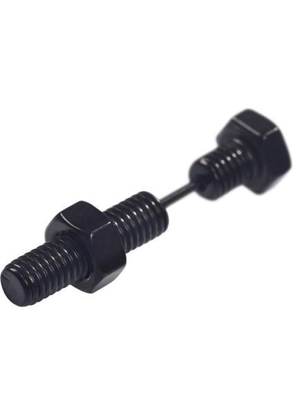 Siyah Stil Punk Çivili Küpe Gümüş Siyah Renk Paslanmaz Vidalar Kadın & Erkek Küpe Moda Takı (Yurt Dışından)