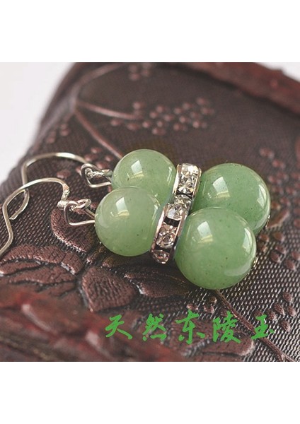 Yeşil Stil Yüksek Kaliteli Doğal Yeşil Yakut Gümüş Küpe Kolye Takı Hediye (Yurt Dışından) fiyatları