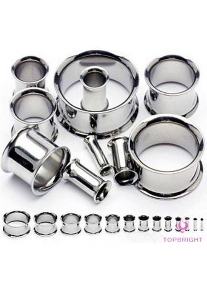 20 mm Topbrıght® Bir Çift 316L Cerrahi Çelik Kulak Tüpü Incelemesi Hijyenik Çift Flare Tünel Kulak Tıkaçları Earlets Vücut Takıları (Yurt Dışından)