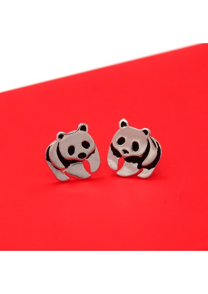 Yeni Kişilik Panda Küpe Basit Retro Boyalı Siyah Hayvan Kadın Küpeleri Hediye Takı (Yurt Dışından) fırsatları