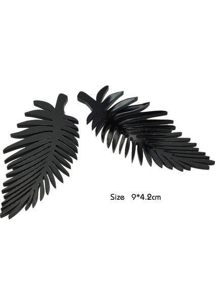 Siyah Stil Bir Aynı Boyut Siyah Renk Akrilik Tüy Şekilli Büyük Sarkan Küpe (Yurt Dışından) fırsatları