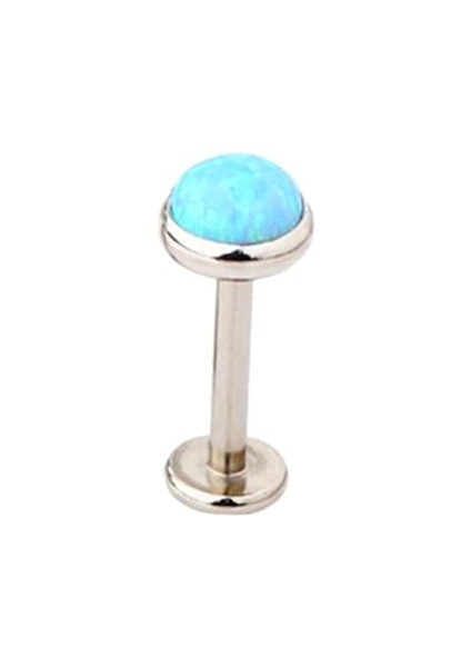 Gümüş Tarzı OP06 6mm/5mm 1 Adet Opal Dudak Barı Labret Halka Içten Vidalar Kulak Tragus Kıkırdak Iğne Delme (Yurt Dışından)