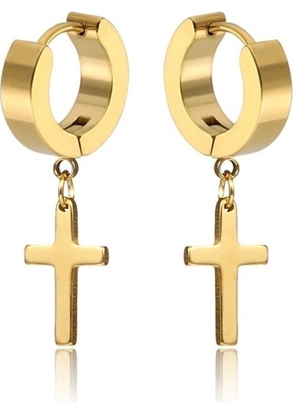 Siyah Stil 4 Adet/2 Çift Unisex Moda Kişilik Paslanmaz Çelik Haç Küpe Alerjiye Karşı Punk Takı Hediye (Yurt Dışından) fırsatları