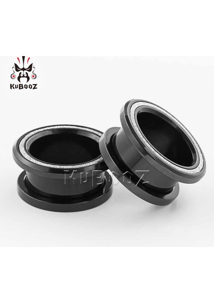 Siyah Stil 16 mm Kubooz Lüks Paslanmaz Çelik Zımparalı Kulak Genişletici Vücut Delme Takı Kulak Tünel Küpe 1 Çift (Yurt Dışından)