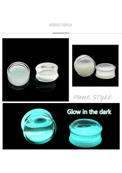 16 mm 1 Çift Akrilik Kulak Tüneli Aydınlatmalı Sıvı Içegeçen Saddle Plugs Ölçüleri Vücut Delme Koyu Kulağı Genişletici Parlatıcı Körüğü YUHME137F (Yurt Dışından) modelleri