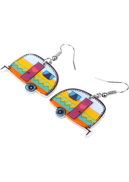 Kadın Kızlar Için Çizgi Film Karavan Kamping Aracı Küpe Damla Asılı Moda Sevimli Takı Hediye (Yurt Dışından) fırsatları