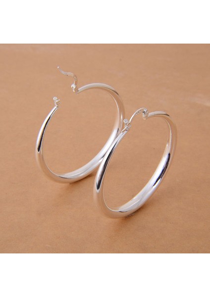 Altın Tarzı Moda Takı Yeni Gümüş Halka Küpe N-144 (Yurt Dışından) fiyatları