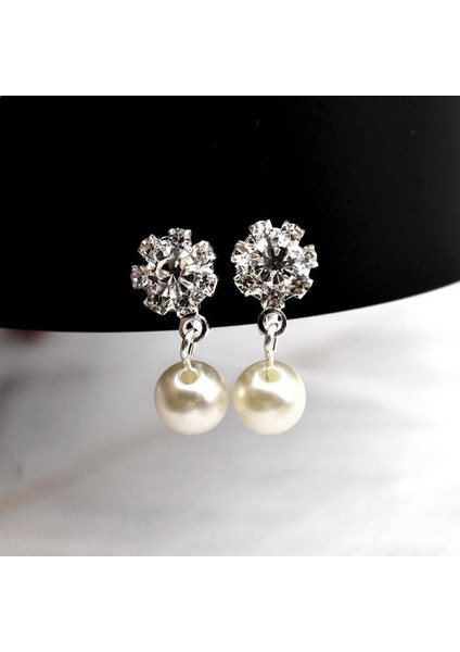 Altın Tarzı Kadınlar Için Trendy Claell Çiçek Inci Küpe Rhinestone Altın Kaplama Kulak Manşetleri - Deliksiz Kulak Klipsleri (Yurt Dışından) fiyatları