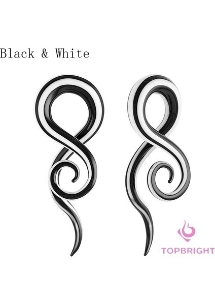 Kırmızı Stil 10 mm 1 Çift Cam Pyrex Spiral Kulak Tünelleri Tutucuları Taperlar Fişler Gerdiriciler Genişleticiler (Yurt Dışından) fırsatları