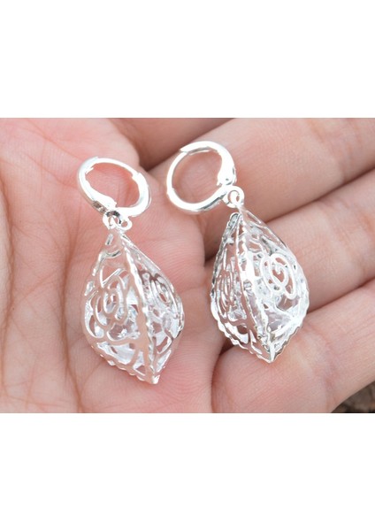 Moda Takı Kadın Gümüş Şans Cz Sarkan Küpe Puantiyeler (Yurt Dışından)