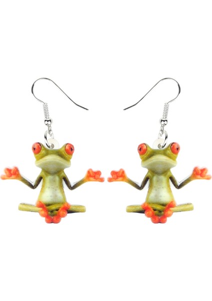 Kadın Kızlar Için Yeni Trend Hayvan Takılar Kurbağa Küpe Tasarımları (Yurt Dışından)