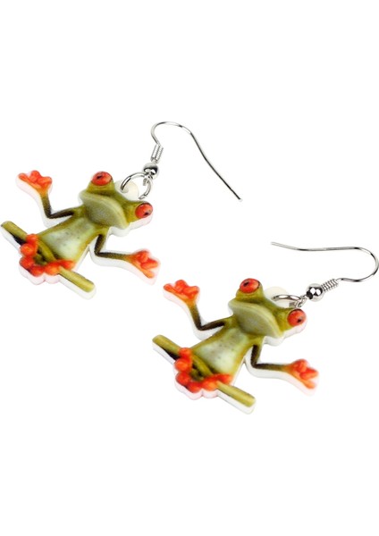 Kadın Kızlar Için Yeni Trend Hayvan Takılar Kurbağa Küpe Tasarımları (Yurt Dışından) fırsatları