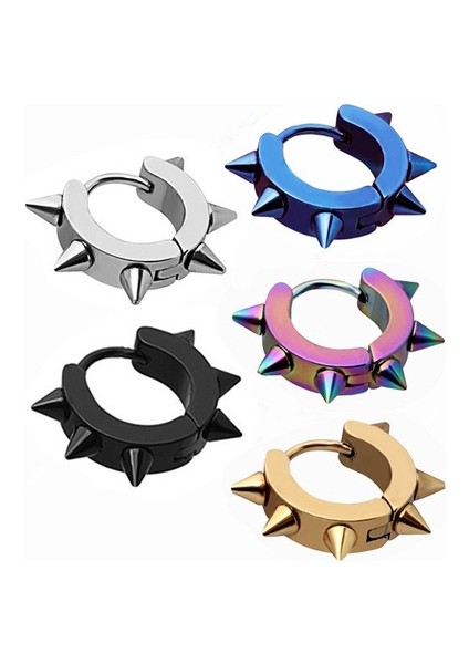 Siyah Stil Avrupa ve Amerikan Yaratıcı Erkek Küpeleri Paslanmaz Çelik Kişilik Punk Erkek Dikenli Küpeler (Yurt Dışından) fiyatları