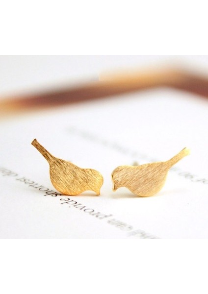 Altın Tarzı Yeni Moda Fırçalanmış Kuş Küpe Kadınlar Klasik Hayvan Kuş Kadın Küpeler Parti Hediyesi (Yurt Dışından)