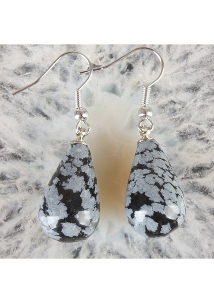 Kar Obsidiyen 1 Çift Ametist Saf Kuvars Lapis Lazuli Turkuaz Gül Kuvars Opal Obsidyen Jasper Damla Konik Boncuk Kanca Diy Küpe (Yurt Dışından)
