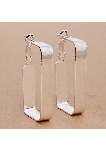 No.2 Boyutu 925 Gümüş Dikdörtgen Şekilli Sallantılı Küpe Stil Seçiniz (Yurt Dışından) modelleri