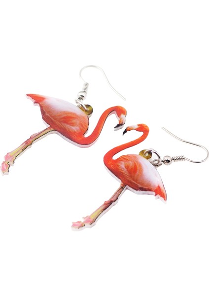 Kadınlar Için Akrilik Flamingo Küpe Desenli Damla Asılı Hayvan Takıları Moda Aksesuarları Şık Hediyeler (Yurt Dışından) fırsatları