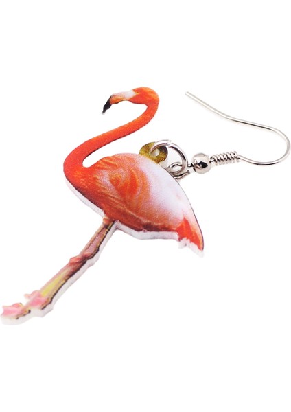 Kadınlar Için Akrilik Flamingo Küpe Desenli Damla Asılı Hayvan Takıları Moda Aksesuarları Şık Hediyeler (Yurt Dışından) indirimleri