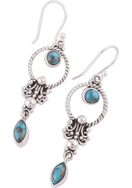 Turkuaz Tarzı Vintage Küpe Wometerling Gümüş Sallantılı Küpe Beyaz Safir Küpe Turkuaz Takı Doğal Aytaşı Küpe Uzun Küpe Boho Küpe Taş Küpe Turkuaz Küpe Kadınlar Için (Yurt Dışından) modelleri
