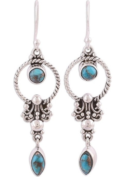 Turkuaz Tarzı Vintage Küpe Wometerling Gümüş Sallantılı Küpe Beyaz Safir Küpe Turkuaz Takı Doğal Aytaşı Küpe Uzun Küpe Boho Küpe Taş Küpe Turkuaz Küpe Kadınlar Için (Yurt Dışından) fırsatları