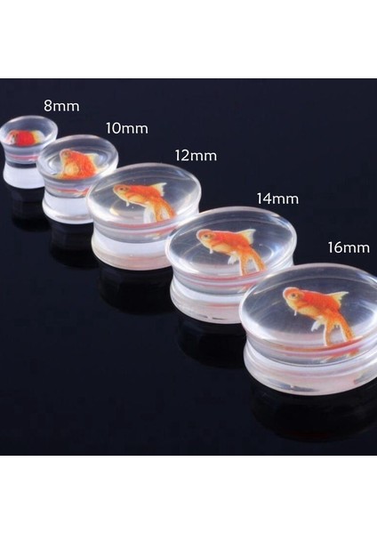 Şeffaf Stil 12 mm 1 Çift Şeffaf Akrilik Akvaryum Çift Flared Kulak Tünel Takı Fiş Genişleticisi Piercing (Yurt Dışından)