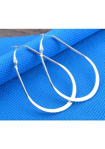 No.7 Boyutu 925 Gümüş Dikdörtgen Şekilli Sallantılı Küpe Stil Seçiniz (Yurt Dışından)