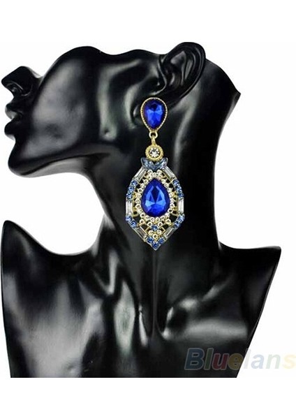 Pembe Tarzı Kadın Lüks Şık Sahte Taşlı Büyük Düşen Küpe Vintage Küpeler (Yurt Dışından) fırsatları